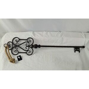 Creative Co-Op Large Metal Skeleton Key Wall Plaque Rustic Brown 30 Inch